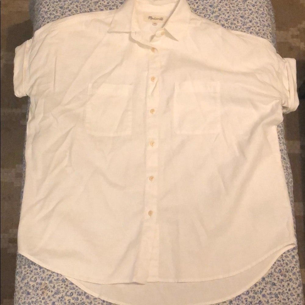 NWOT oversized short sleeve button down